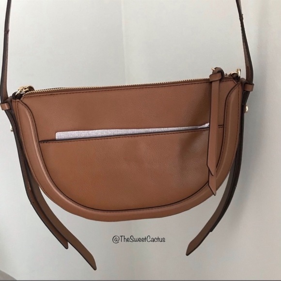 Michael Kors Jagger Messenger Crossbody MK Small Shoulder Bag Tan Brown - Picture 9 of 16